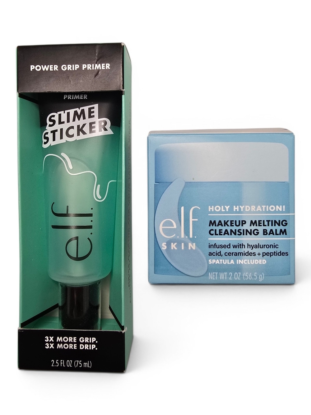 NWT e.l.f. Power Grip Primer 2.5 oz & Holy Hydration Cleansing Balm Bundle